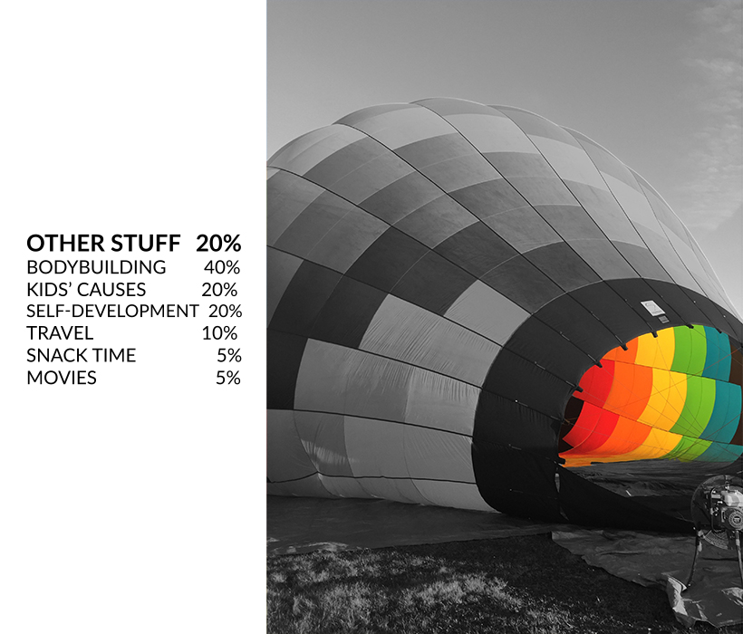 partially colored hot air balloon